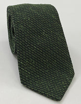 Dark Olive Green Shantung Grenadine Grossa Silk Tie SHGT-10